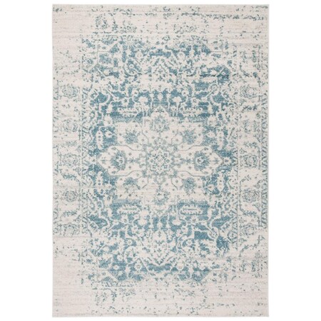 Safavieh 10 x 14 ft. Madison Power Loomed Rectangle Area Rug Teal & Ivory MAD603J-10